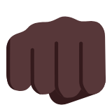 Microsoft(Windows) Oncoming Fist: Dark Skin Tone Emoji