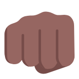 Microsoft(Windows) Oncoming Fist: Medium-Dark Skin Tone Emoji