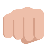 Microsoft(Windows) Oncoming Fist: Medium-Light Skin Tone Emoji