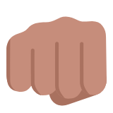 Microsoft(Windows) Oncoming Fist: Medium Skin Tone Emoji