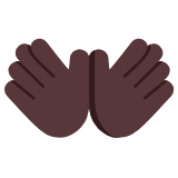 Microsoft(Windows) Open Hands: Dark Skin Tone Emoji