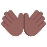 Microsoft(Windows) Open Hands: Medium-Dark Skin Tone Emoji