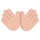 Microsoft(Windows) Open Hands: Medium-Light Skin Tone Emoji