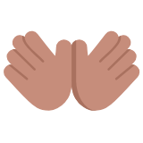 Microsoft(Windows) Open Hands: Medium Skin Tone Emoji