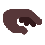 Microsoft(Windows) Palm Down Hand: Dark Skin Tone Emoji