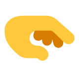 Microsoft(Windows) Palm Down Hand Emoji