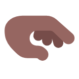 Microsoft(Windows) Palm Down Hand: Medium-Dark Skin Tone Emoji