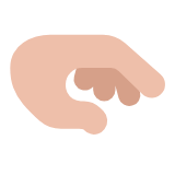 Microsoft(Windows) Palm Down Hand: Medium-Light Skin Tone Emoji