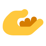 Microsoft(Windows) Palm Up Hand Emoji