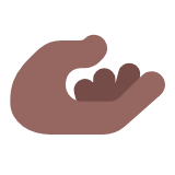 Microsoft(Windows) Palm Up Hand: Medium-Dark Skin Tone Emoji