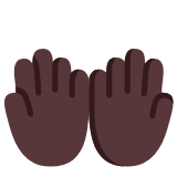 Microsoft(Windows) Palms Up Together: Dark Skin Tone Emoji