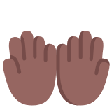 Microsoft(Windows) Palms Up Together: Medium-Dark Skin Tone Emoji