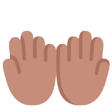 Microsoft(Windows) Palms Up Together: Medium Skin Tone Emoji