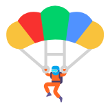 Microsoft(Windows) Parachute Emoji