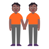 Microsoft(Windows) People Holding Hands: Medium-Dark Skin Tone Emoji