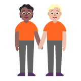 Microsoft(Windows) People Holding Hands: Medium-Dark Skin Tone, Medium-Light Skin Tone Emoji