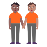 Microsoft(Windows) People Holding Hands: Medium-Dark Skin Tone, Medium Skin Tone Emoji