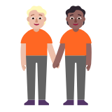 Microsoft(Windows) People Holding Hands: Medium-Light Skin Tone, Medium-Dark Skin Tone Emoji