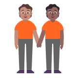 Microsoft(Windows) People Holding Hands: Medium Skin Tone, Medium-Dark Skin Tone Emoji