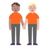 Microsoft(Windows) People Holding Hands: Medium Skin Tone, Medium-Light Skin Tone Emoji