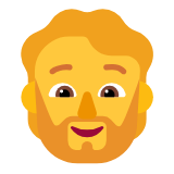 Microsoft(Windows) Person: Beard Emoji