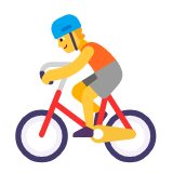 Microsoft(Windows) Person Biking Emoji