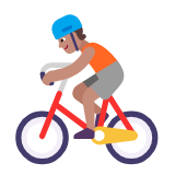 Microsoft(Windows) Person Biking: Medium Skin Tone Emoji