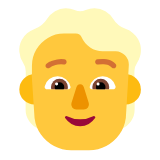 Microsoft(Windows) Person: Blond Hair Emoji