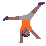 Microsoft(Windows) Person Cartwheeling: Medium-Dark Skin Tone Emoji