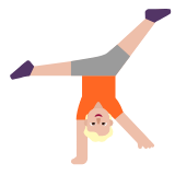 Microsoft(Windows) Person Cartwheeling: Medium-Light Skin Tone Emoji