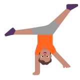 Microsoft(Windows) Person Cartwheeling: Medium Skin Tone Emoji