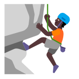 Microsoft(Windows) Person Climbing: Dark Skin Tone Emoji