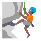 Microsoft(Windows) Person Climbing: Medium-Dark Skin Tone Emoji