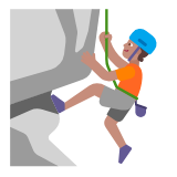 Microsoft(Windows) Person Climbing: Medium Skin Tone Emoji