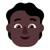 Microsoft(Windows) Person: Dark Skin Tone Emoji