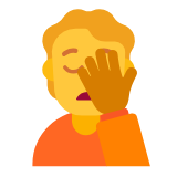 Microsoft(Windows) Person Facepalming Emoji