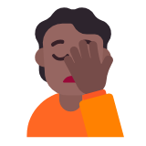 Microsoft(Windows) Person Facepalming: Medium-Dark Skin Tone Emoji