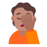 Microsoft(Windows) Person Facepalming: Medium Skin Tone Emoji