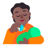 Microsoft(Windows) Person Feeding Baby: Medium-Dark Skin Tone Emoji