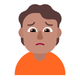 Microsoft(Windows) Person Frowning: Medium Skin Tone Emoji