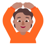 Microsoft(Windows) Person Gesturing Ok: Medium Skin Tone Emoji