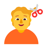 Microsoft(Windows) Person Getting Haircut Emoji