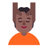 Microsoft(Windows) Person Getting Massage: Medium-Dark Skin Tone Emoji