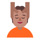 Microsoft(Windows) Person Getting Massage: Medium Skin Tone Emoji