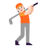 Microsoft(Windows) Person Golfing: Light Skin Tone Emoji