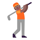 Microsoft(Windows) Person Golfing: Medium-Dark Skin Tone Emoji