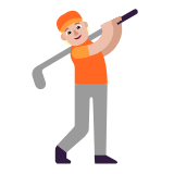 Microsoft(Windows) Person Golfing: Medium-Light Skin Tone Emoji