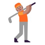 Microsoft(Windows) Person Golfing: Medium Skin Tone Emoji