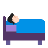 Microsoft(Windows) Person In Bed: Light Skin Tone Emoji