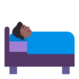 Microsoft(Windows) Person In Bed: Medium-Dark Skin Tone Emoji